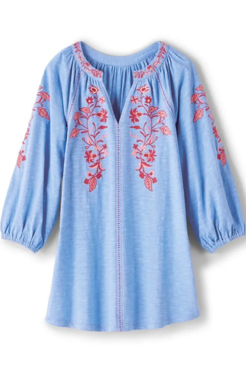 Discount Soft Surroundings Meagan Tunic BlueBonnet