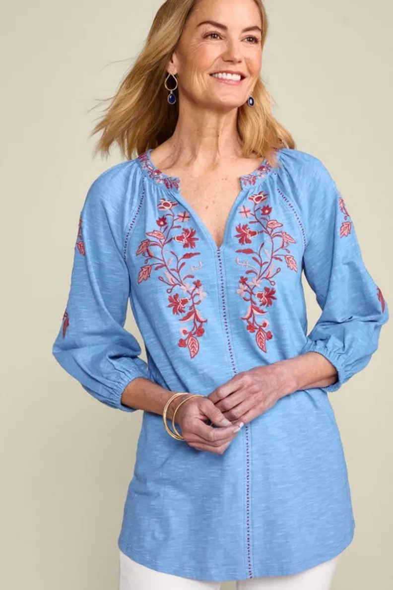 Discount Soft Surroundings Meagan Tunic BlueBonnet