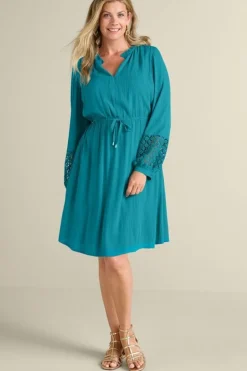 Sale Soft Surroundings Meara Gauze Dress TahitianTide