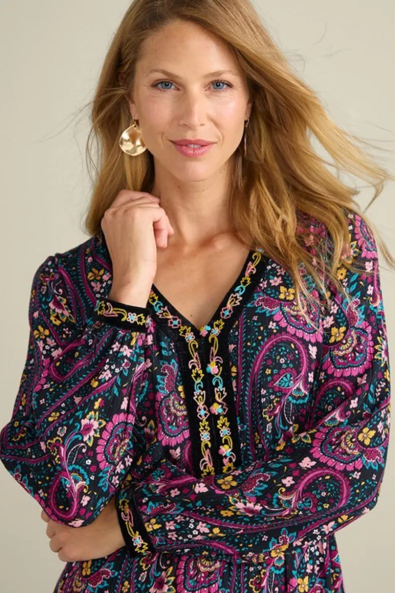 Fashion Soft Surroundings Meena Maxi Dress PaisleyGardenMulti