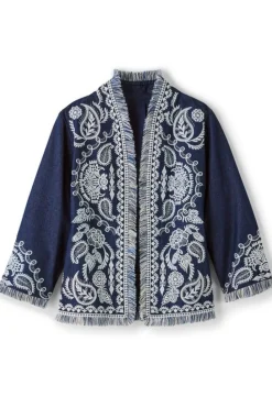 New Soft Surroundings Mesaria Jacket DenimBlue