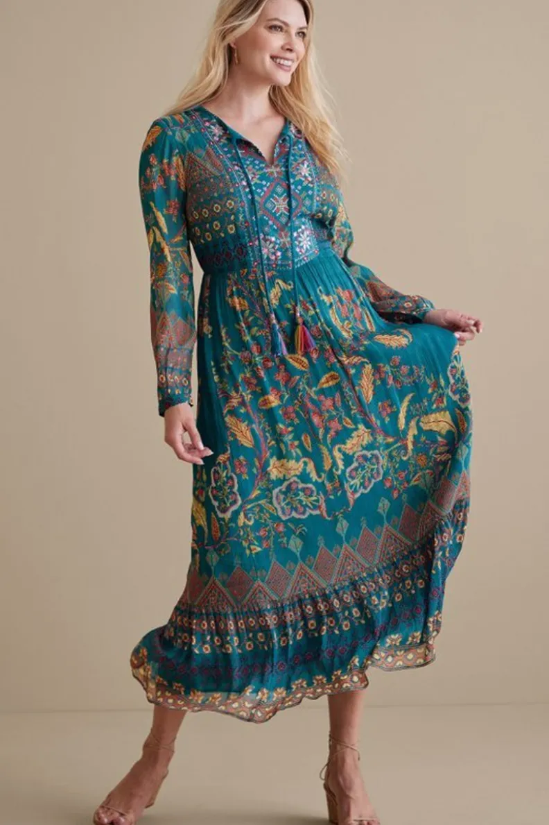 Fashion Soft Surroundings Mirapani Dress AyalettaBlue