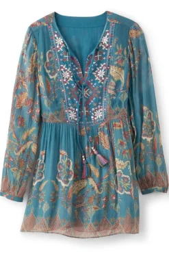 Online Soft Surroundings Mirapani Tunic AyalettaBlue