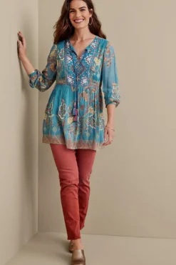 Online Soft Surroundings Mirapani Tunic AyalettaBlue