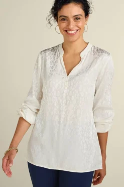 Clearance Soft Surroundings Mirasol Jacquard Tunic IvoryPearl
