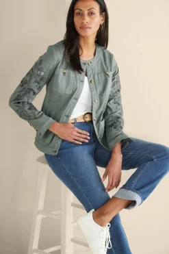 Online Soft Surroundings Monterey Utility Jacket AgaveGreen