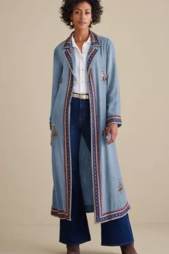 Discount Soft Surroundings Morena Duster DenimBlue