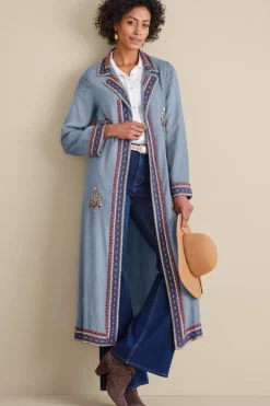 Discount Soft Surroundings Morena Duster DenimBlue
