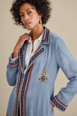 Discount Soft Surroundings Morena Duster DenimBlue