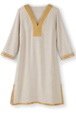 New Soft Surroundings Myla Caftan NaturalLinen