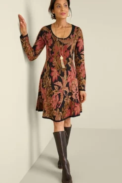 Sale Soft Surroundings Nelia Jacquard Sweater Dress SavannahGarden