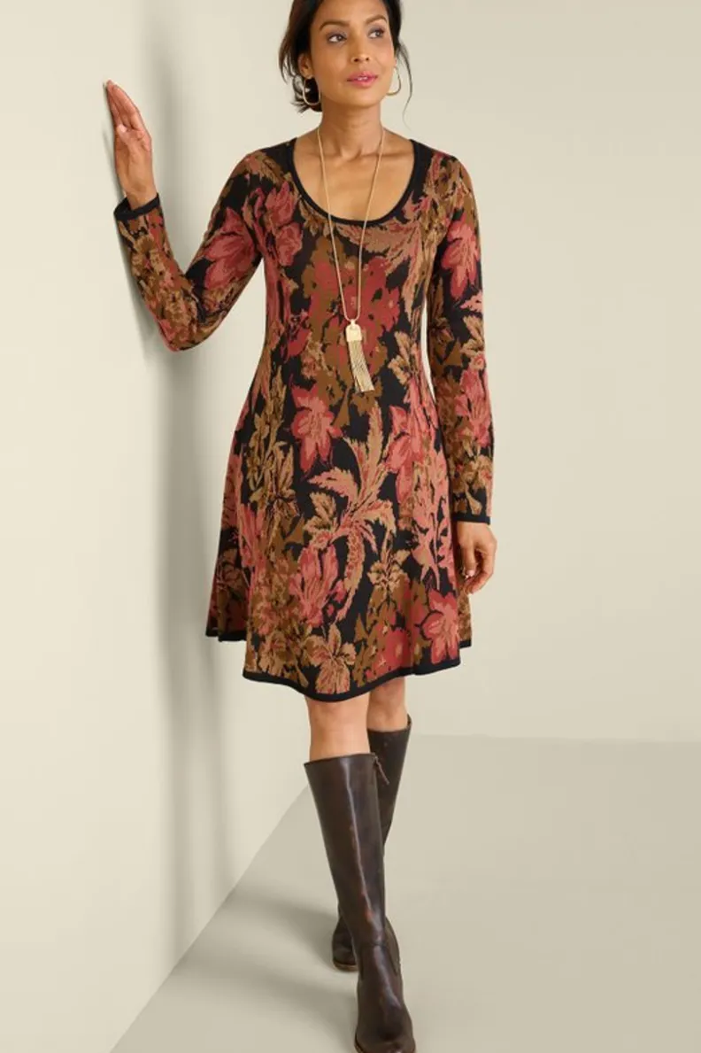 Sale Soft Surroundings Nelia Jacquard Sweater Dress SavannahGarden