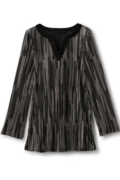 Outlet Soft Surroundings Nevelle Tunic BlackLurexKnit