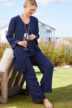 Fashion Soft Surroundings Oceo Gauze Wide-Leg Pants