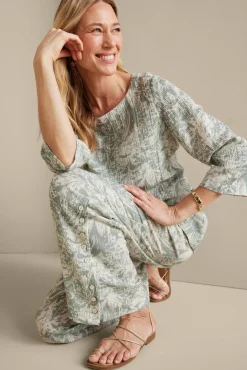 Fashion Soft Surroundings Oceo Gauze Wide-Leg Pants