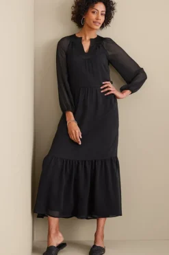 Online Soft Surroundings Olga Dress Black