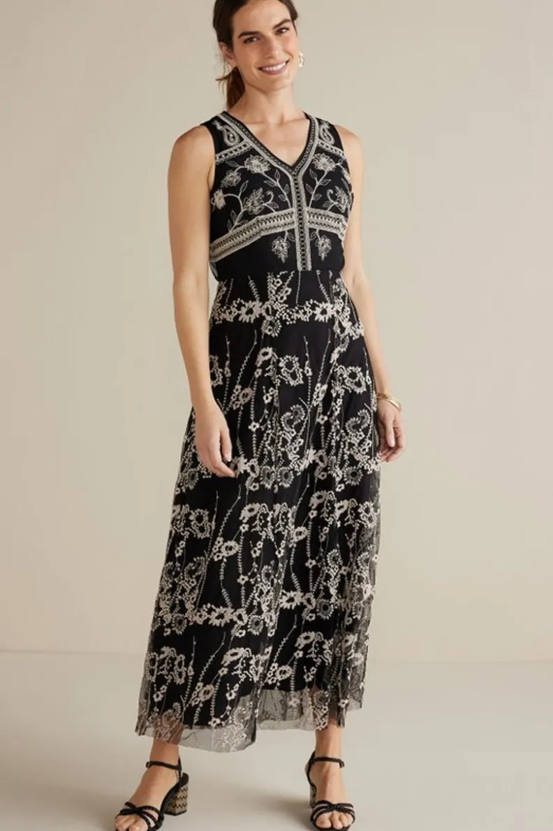 Discount Soft Surroundings Olivia Maxi Dress Black