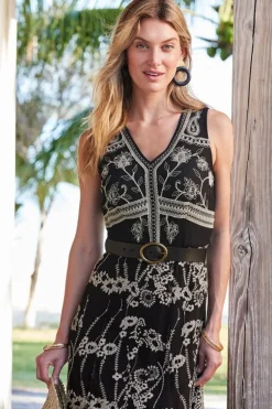 Discount Soft Surroundings Olivia Maxi Dress Black