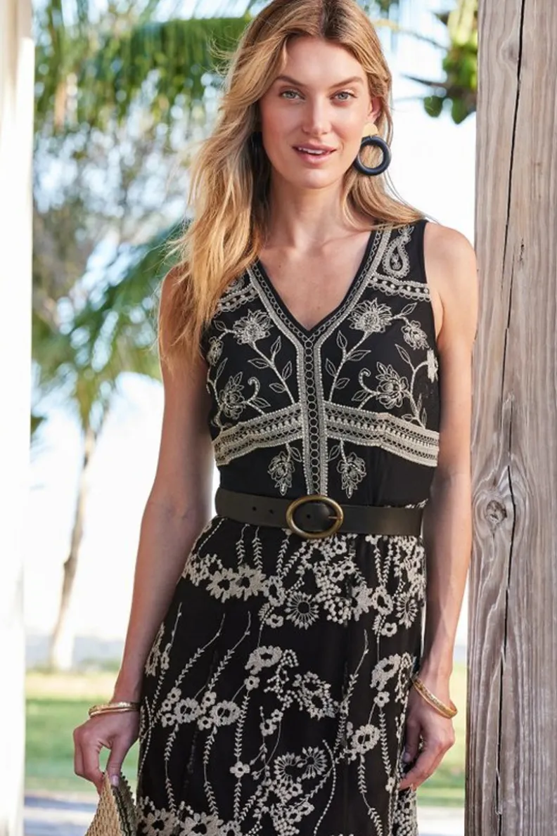 Discount Soft Surroundings Olivia Maxi Dress Black