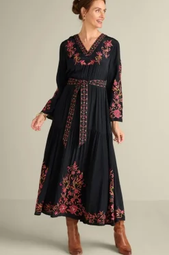 Outlet Soft Surroundings Onyx Embellished Maxi Dress Black