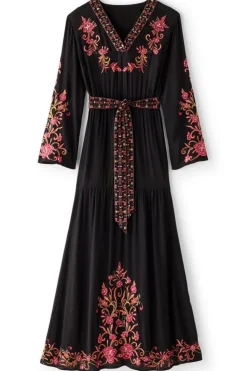 Outlet Soft Surroundings Onyx Embellished Maxi Dress Black