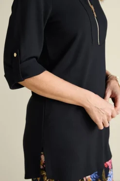 Best Soft Surroundings Patricia Ponte Tunic Black