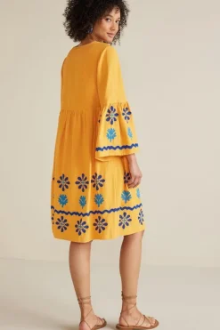 Best Soft Surroundings Petra Short Dress GoldenGlow