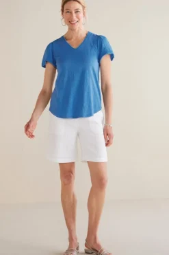 New Soft Surroundings Philippa Gauze Sleeve Tee