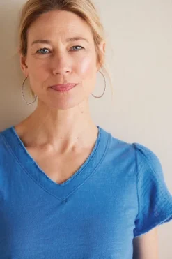 New Soft Surroundings Philippa Gauze Sleeve Tee