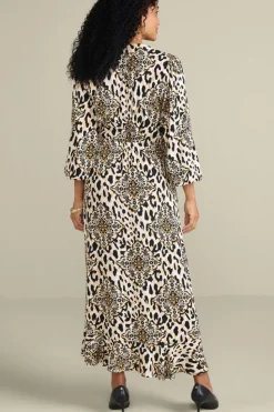 Discount Soft Surroundings Priyani Midi Dress LeopardMedallion