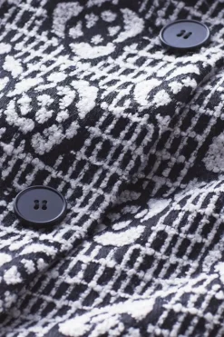 Sale Soft Surroundings Rami Jacquard Coat Black/White