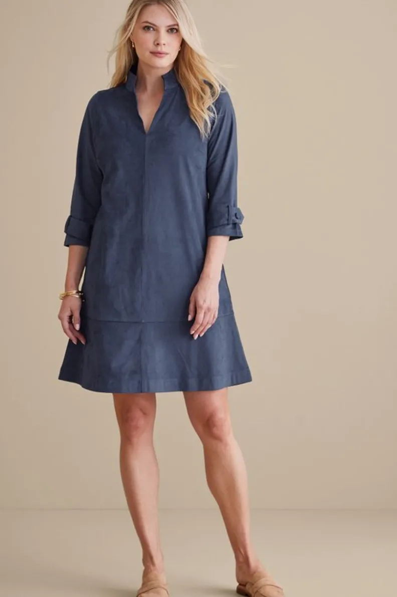 Online Soft Surroundings Rani Faux Suede Dress