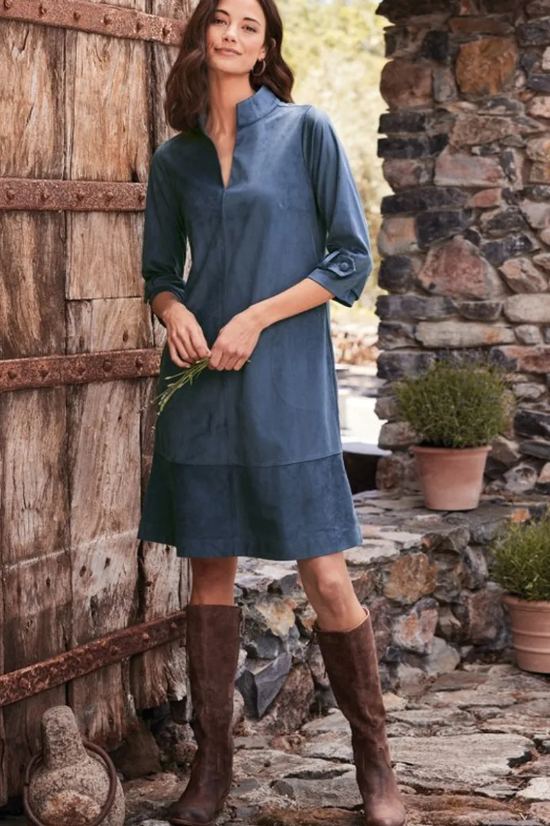 Online Soft Surroundings Rani Faux Suede Dress