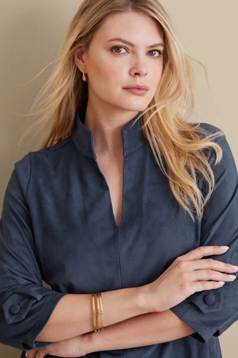 Online Soft Surroundings Rani Faux Suede Dress