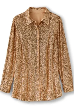 Hot Soft Surroundings Sancerre Sequin Shirt