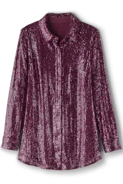 Hot Soft Surroundings Sancerre Sequin Shirt