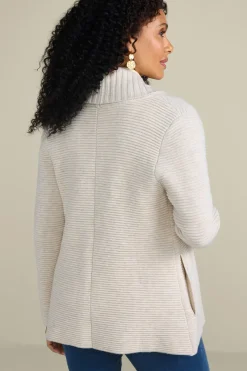 New Soft Surroundings Sandria Cardigan OatmealHeather