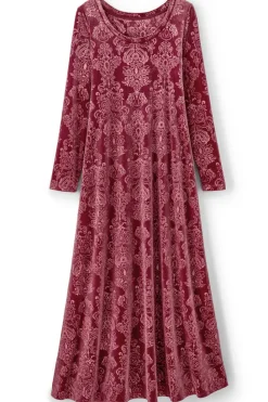 Online Soft Surroundings Santiago Embossed Velvet Dress