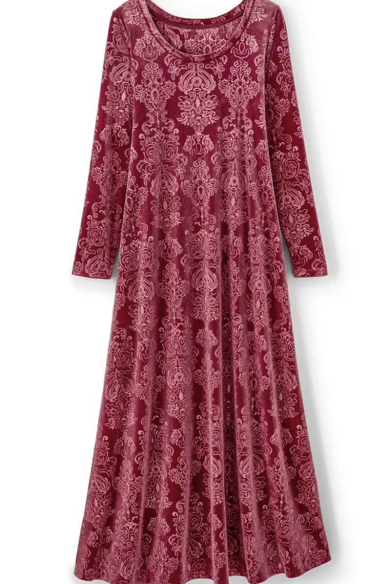 Online Soft Surroundings Santiago Embossed Velvet Dress
