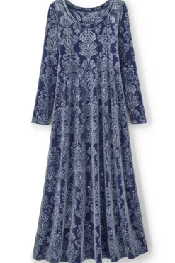 Online Soft Surroundings Santiago Embossed Velvet Dress