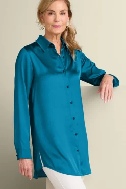 Best Soft Surroundings Satin Boyfriend Shirt