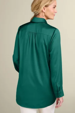 Best Soft Surroundings Satin Boyfriend Shirt