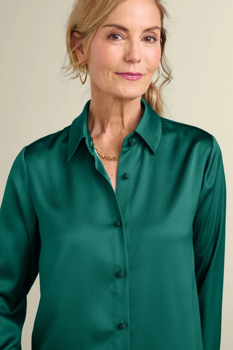 Best Soft Surroundings Satin Boyfriend Shirt