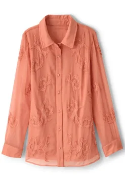 Online Soft Surroundings Savannah Embellished Tunic BurntCoral