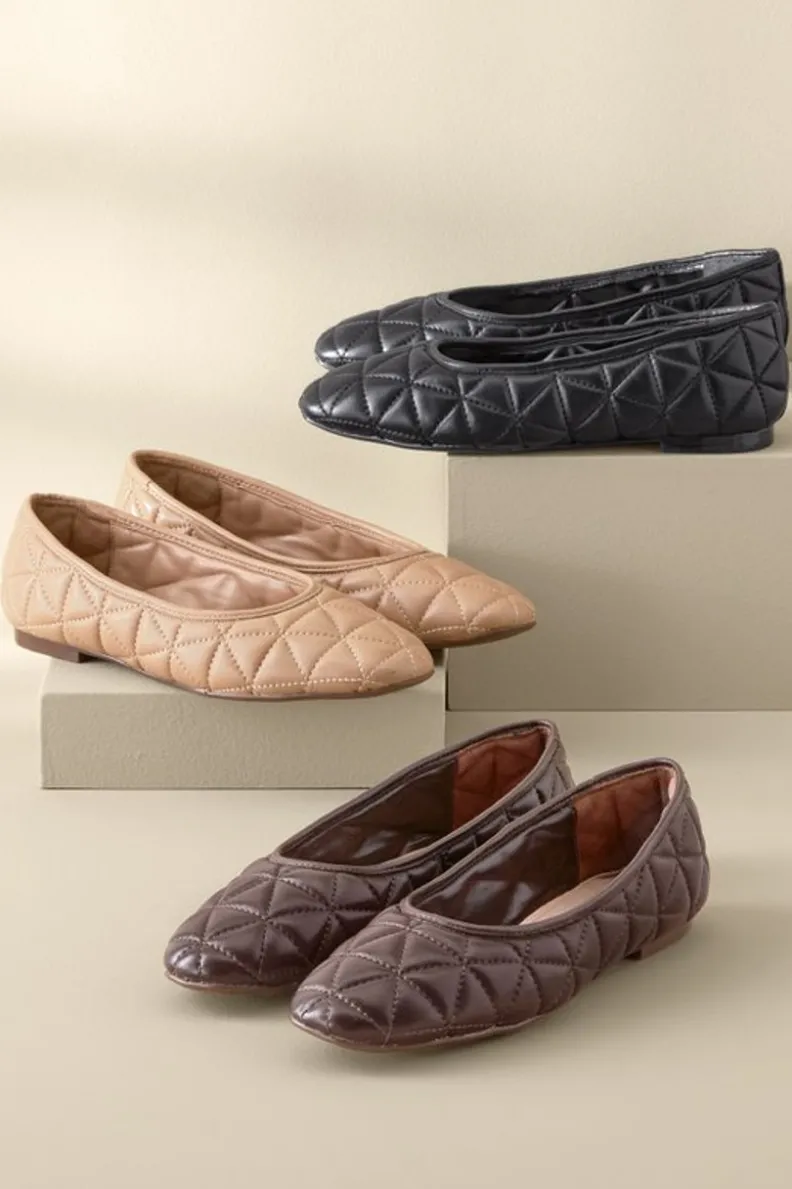 Best Soft Surroundings Schutz Arissa Quilted Ballet Flat