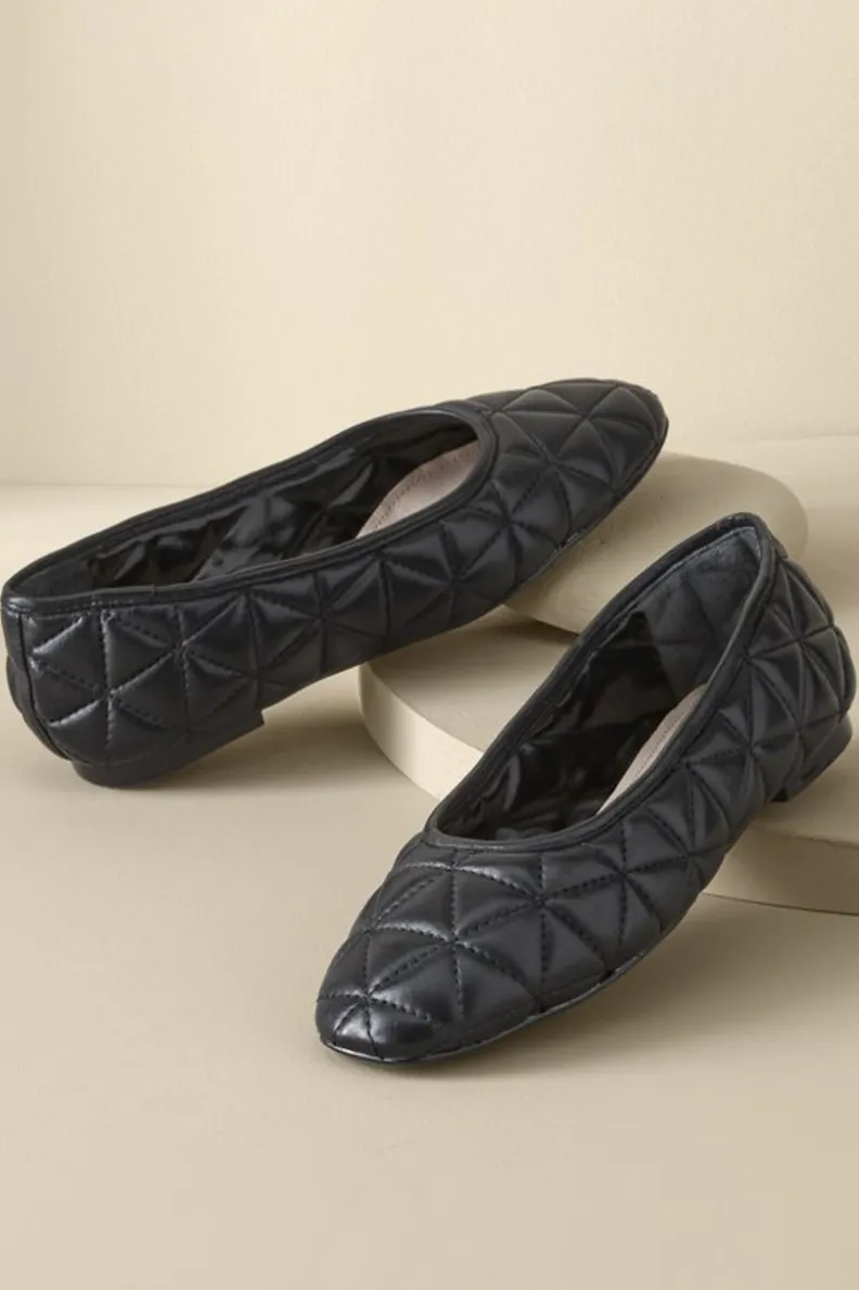 Best Soft Surroundings Schutz Arissa Quilted Ballet Flat