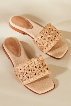 Best Soft Surroundings Schutz Ayla Raffia Slides Perola