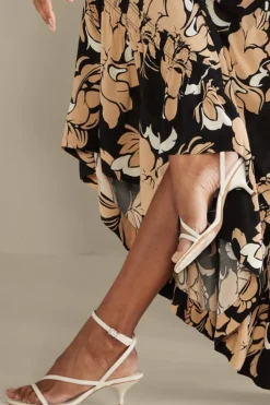 Discount Soft Surroundings Schutz Helene Kitten Heel Sandal Pearl