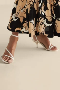 Discount Soft Surroundings Schutz Helene Kitten Heel Sandal Pearl