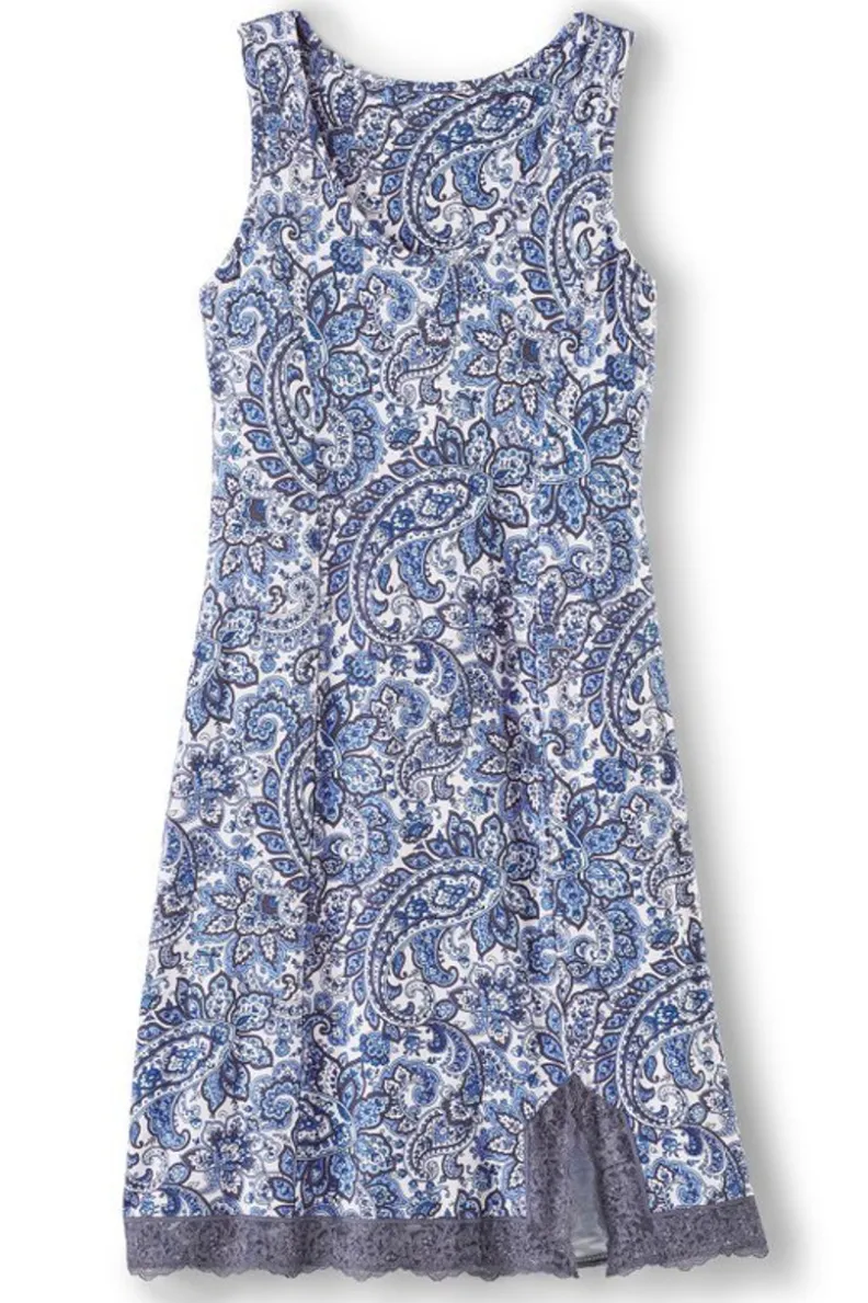 Sale Soft Surroundings Serenity Bamboo Shelf Bra Sleep Dress